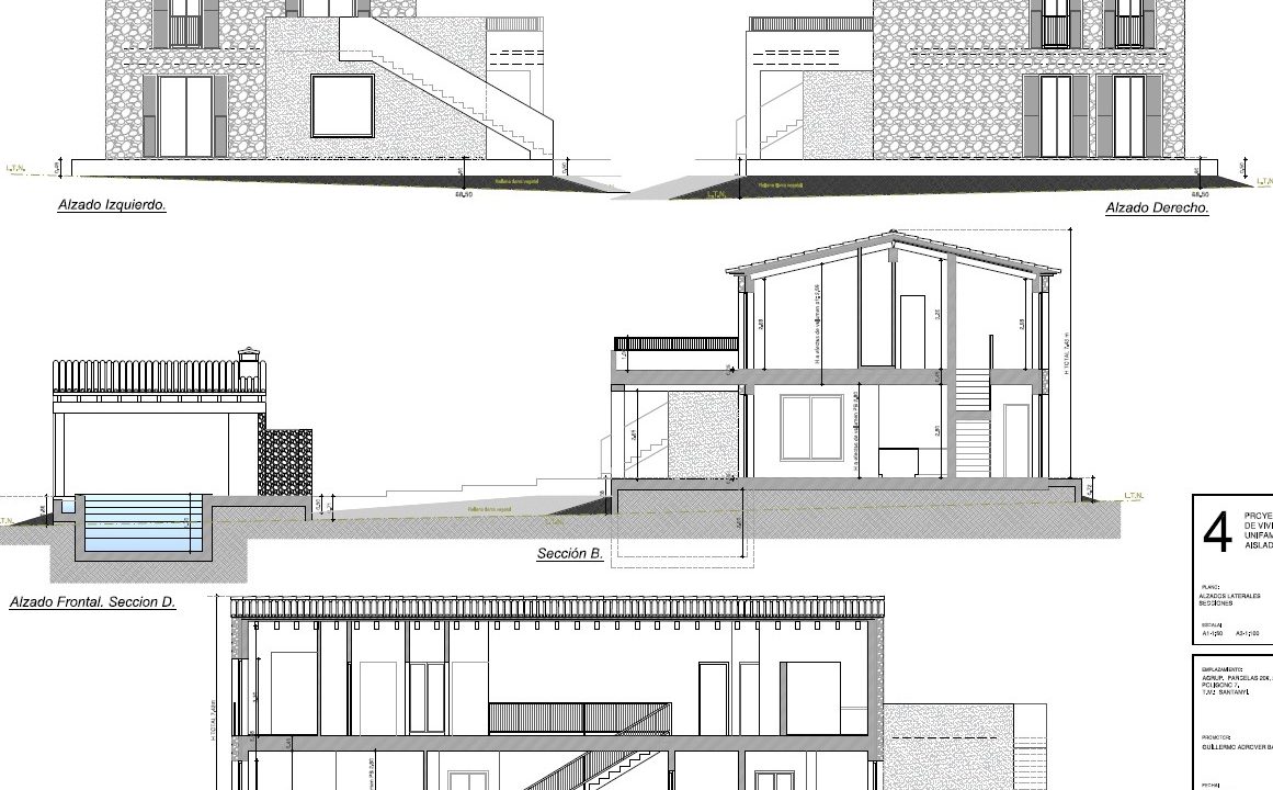 Alzado seccion